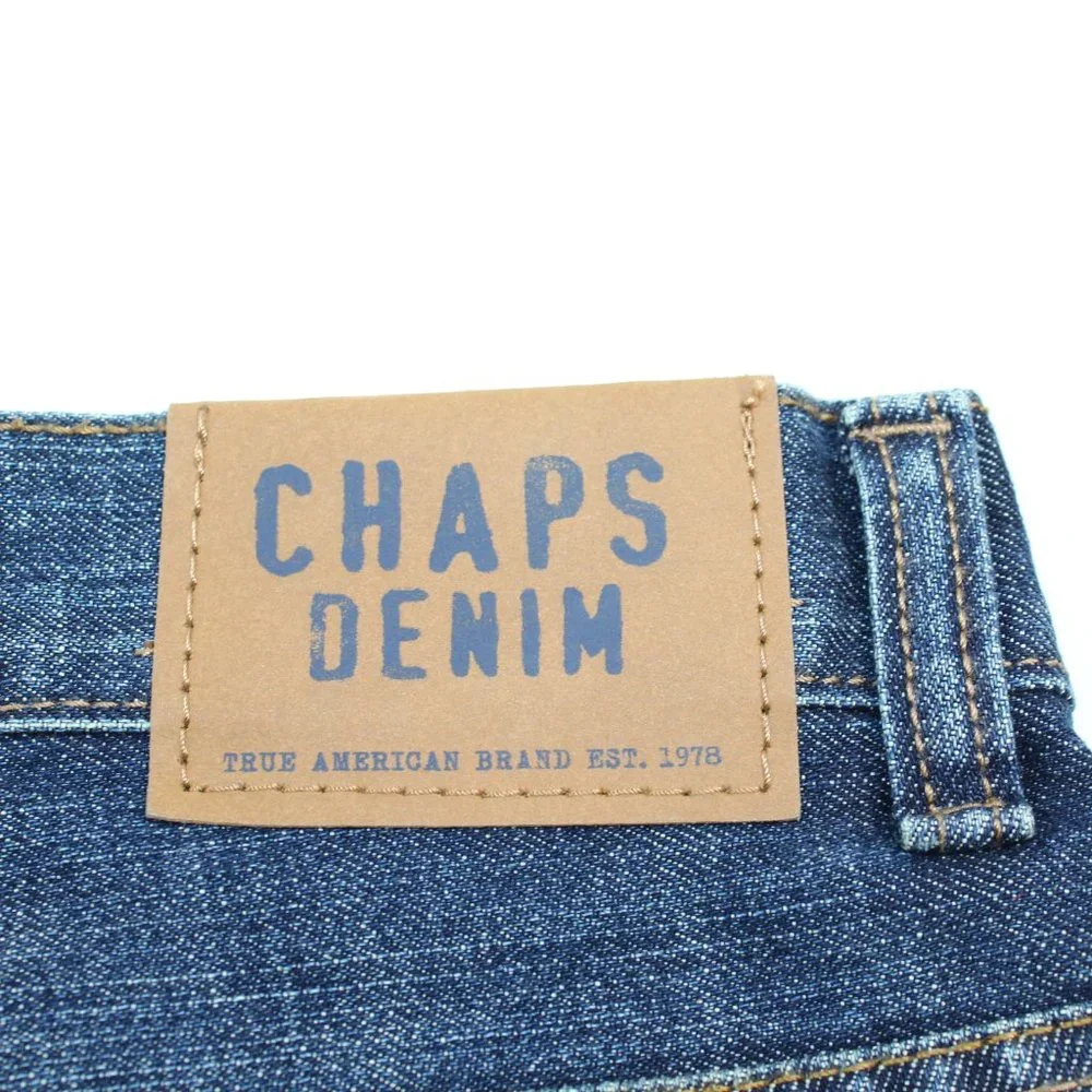 CHAPS Ralph Lauren Men's 50 X 30 Straight Fit Blue Jeans Denim Medium Wash - Picture 5 of 16